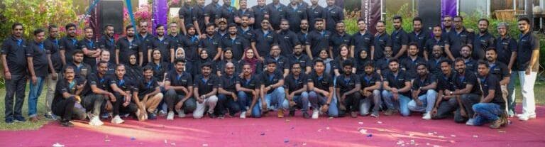 The Technomax team celebrating 20 years of the company